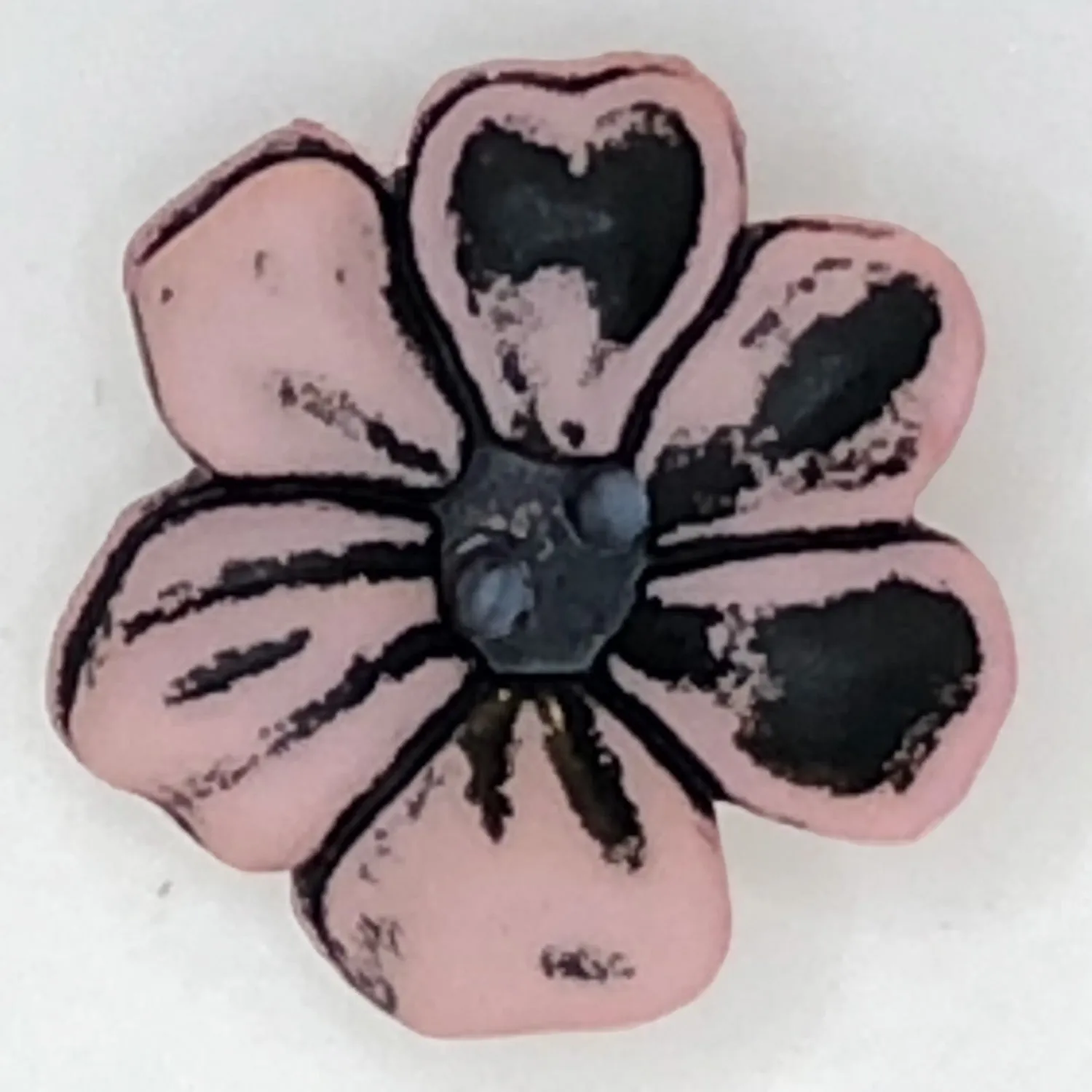 2 Hole Matt Flower Frangipani Button 25mm