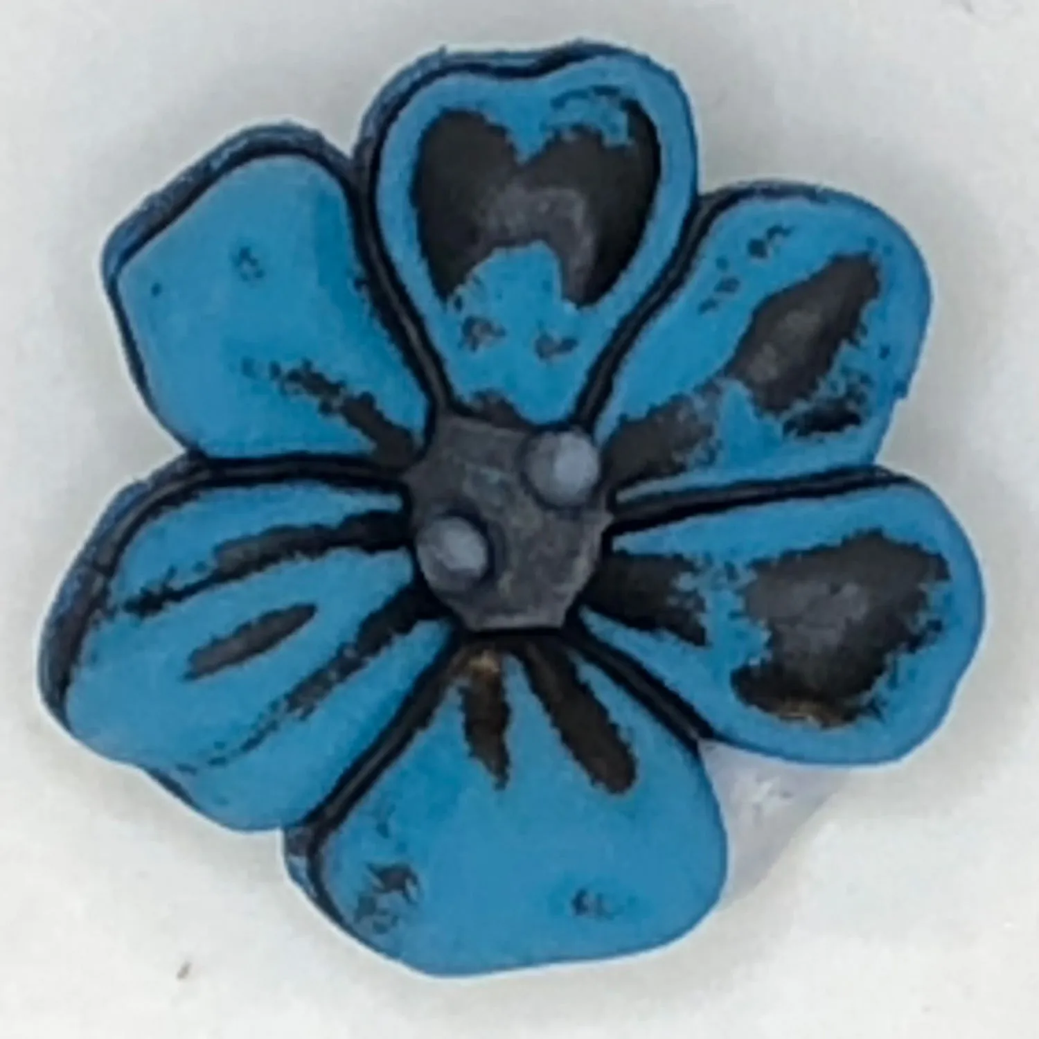 2 Hole Matt Flower Frangipani Button 25mm