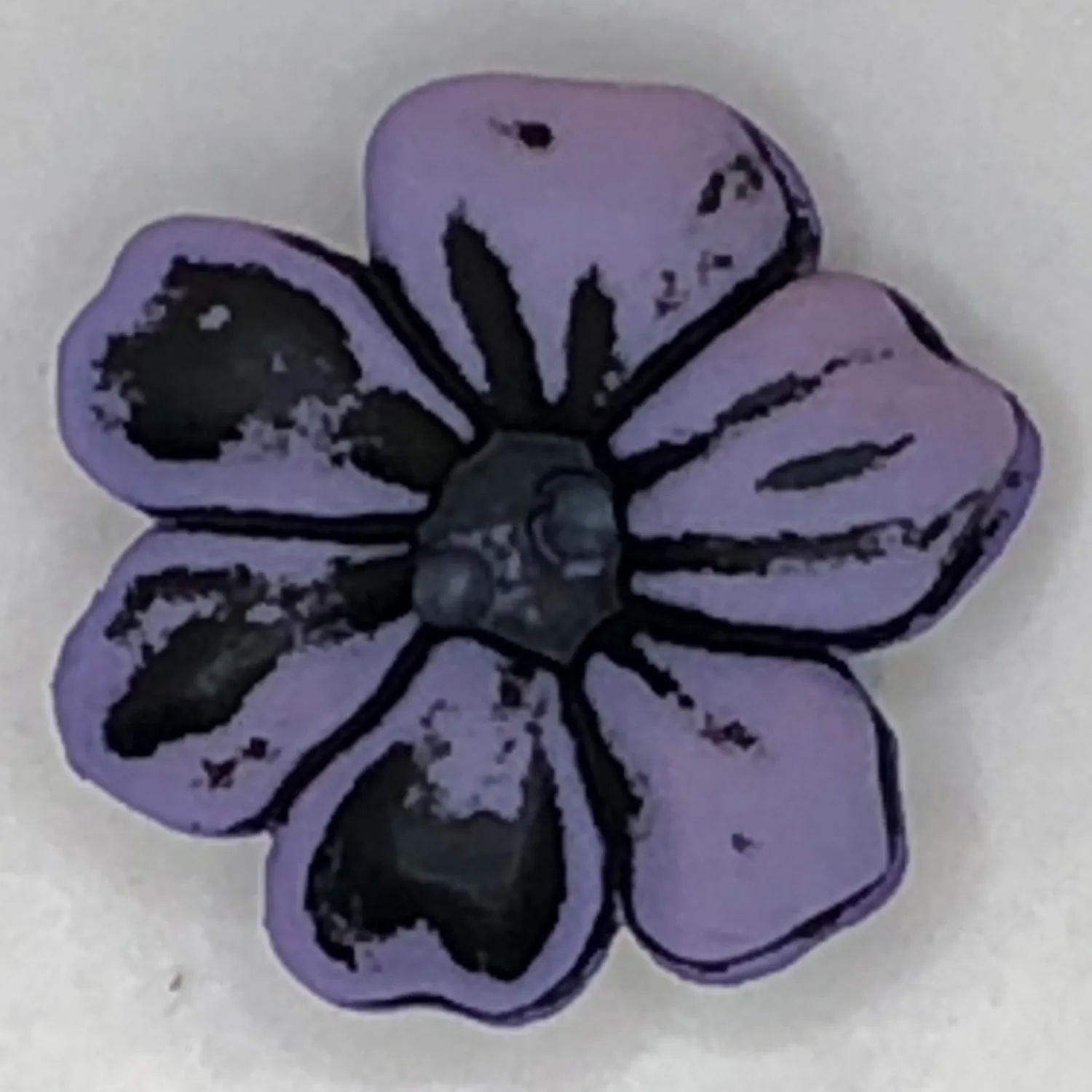 2 Hole Matt Flower Frangipani Button 25mm