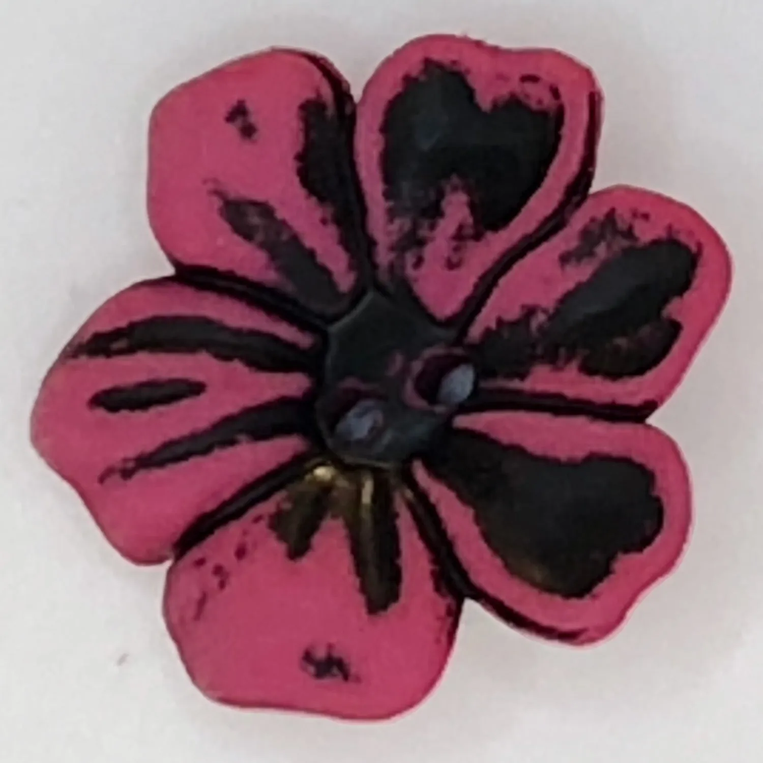 2 Hole Matt Flower Frangipani Button 25mm