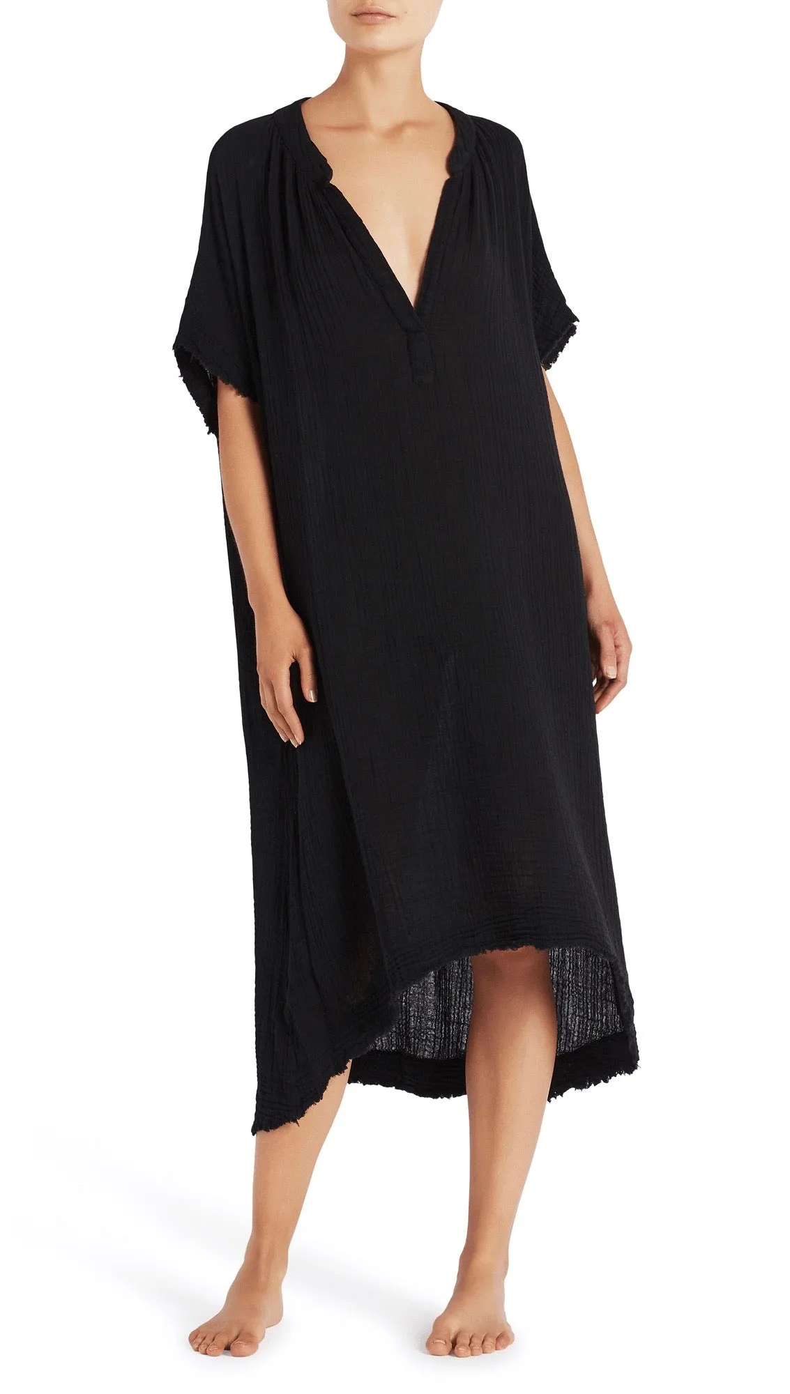 9Seed Tunisia Caftan Dress Black