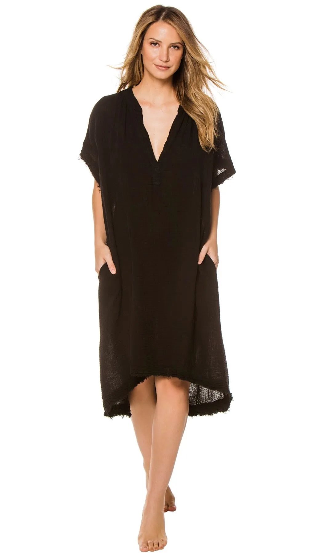 9Seed Tunisia Caftan Dress Black