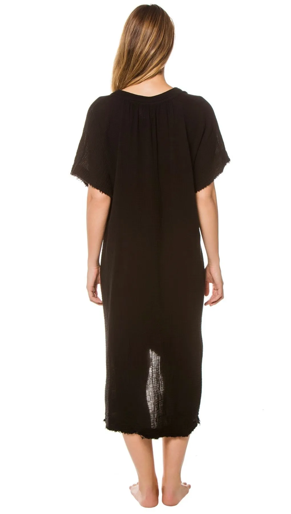 9Seed Tunisia Caftan Dress Black