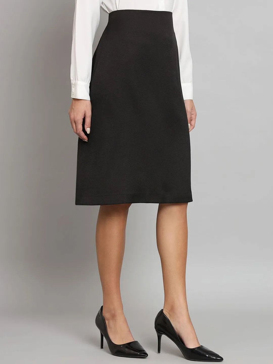 A-Line Moss Skirt- Black