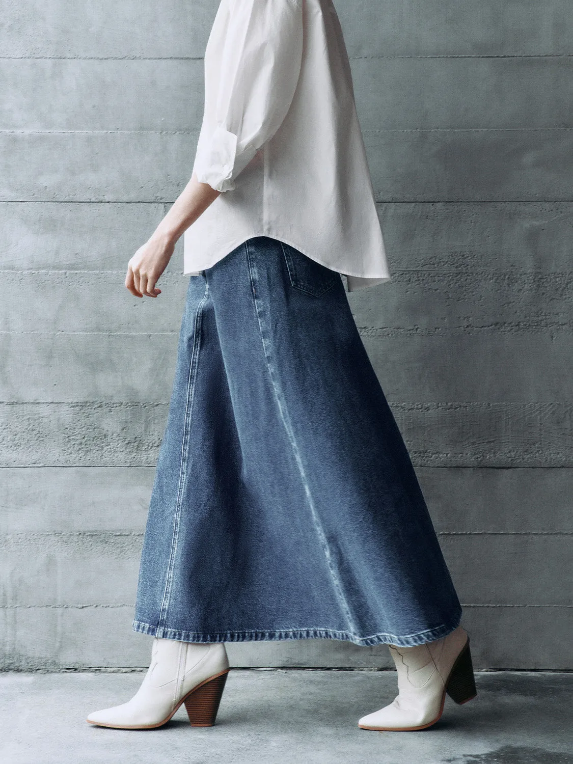 A-Line Regular Denim Skirts