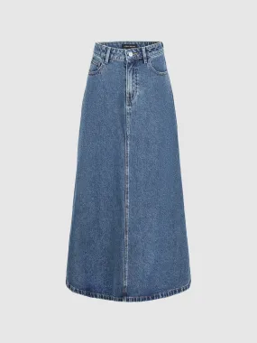 A-Line Regular Denim Skirts