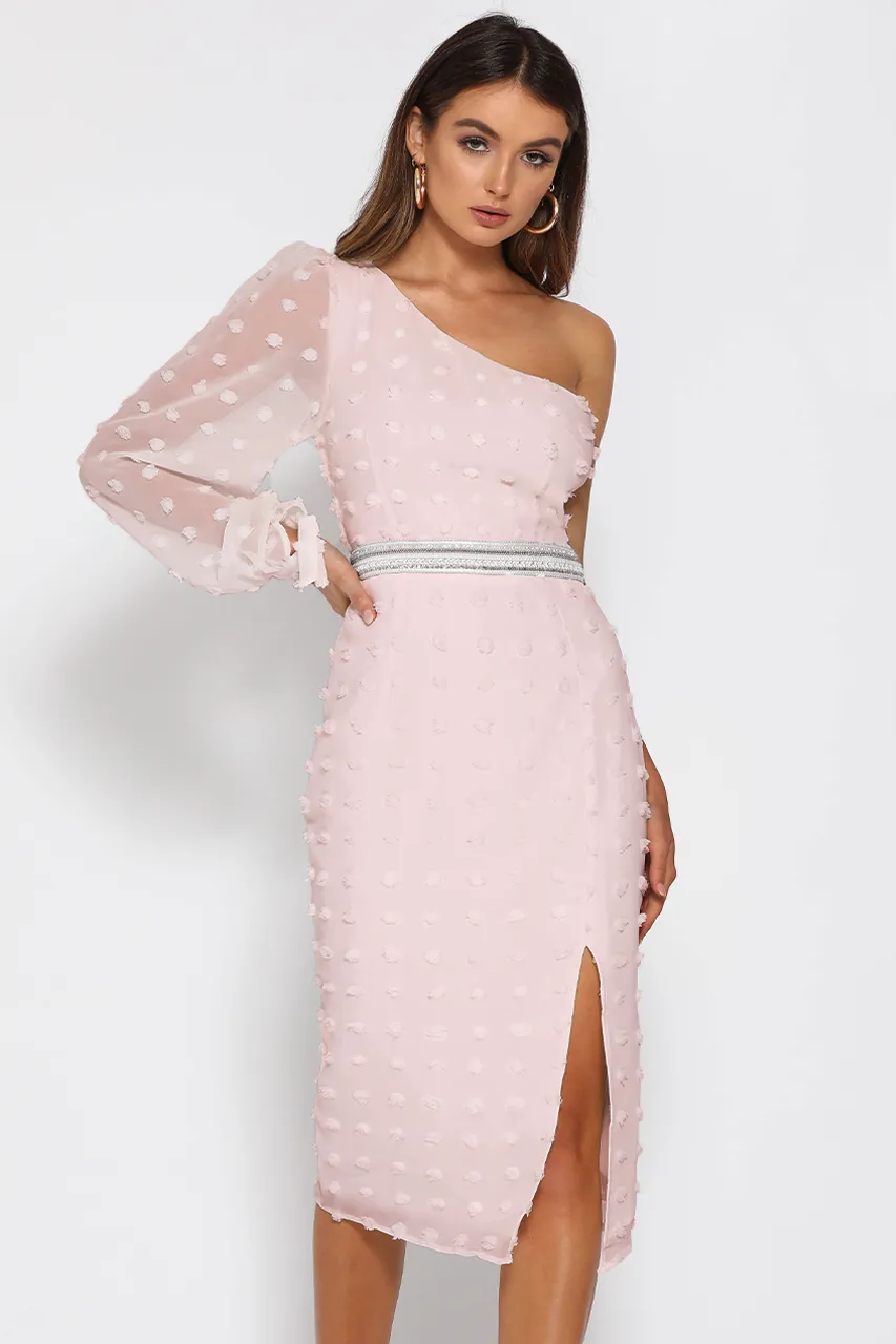 ALIRA MIDI DRESS - BLUSH