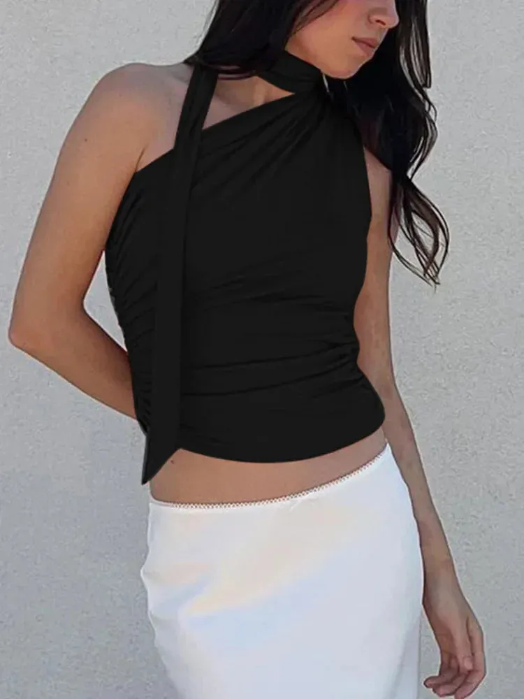 Backless Off Shoulder Crop Top