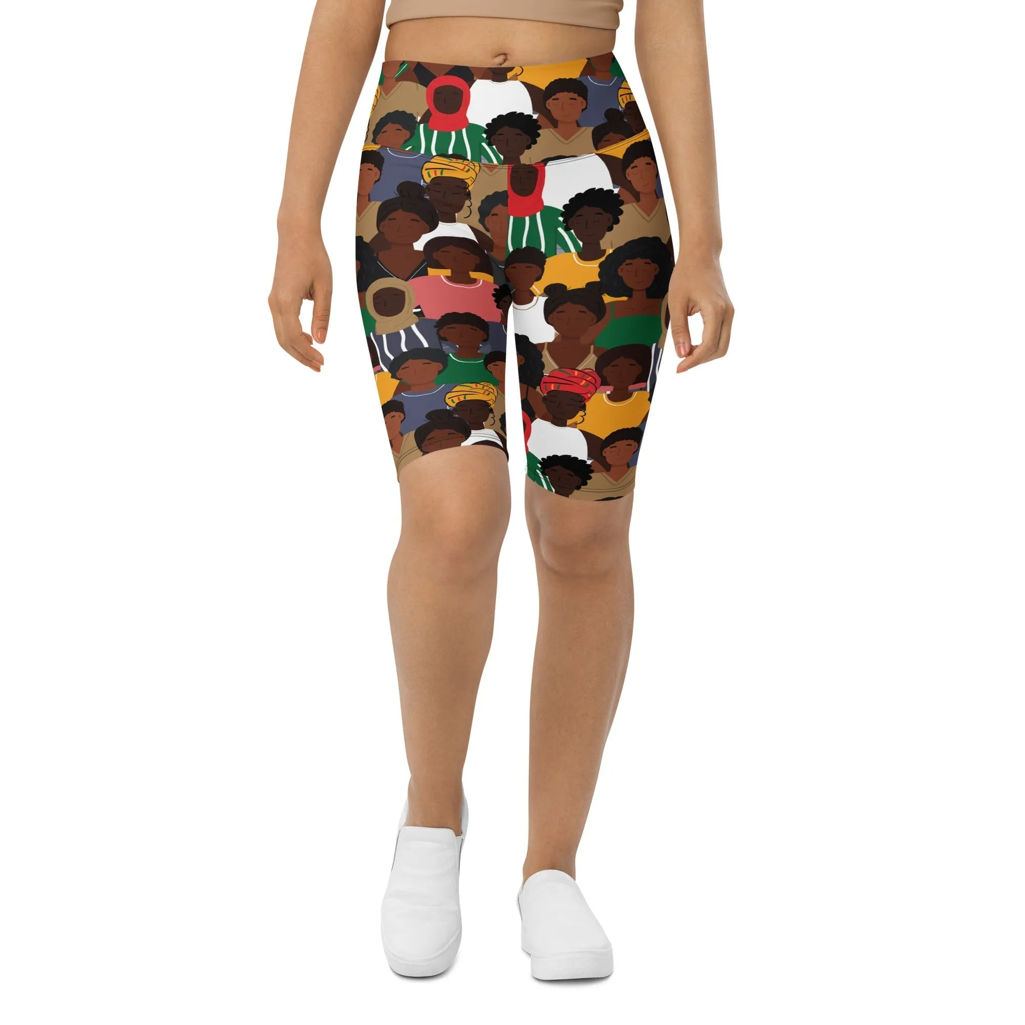 Black History Celebration Biker Shorts