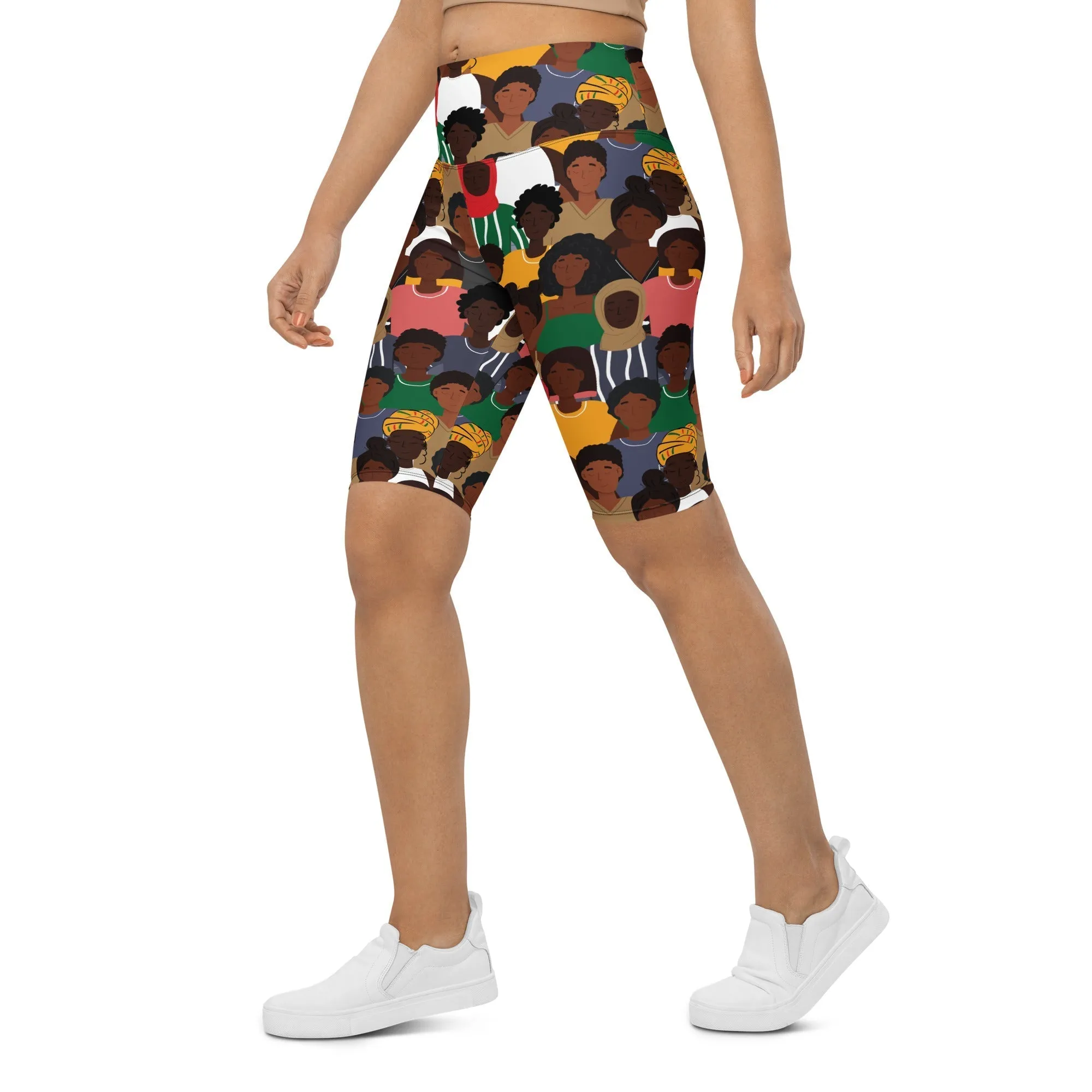 Black History Celebration Biker Shorts