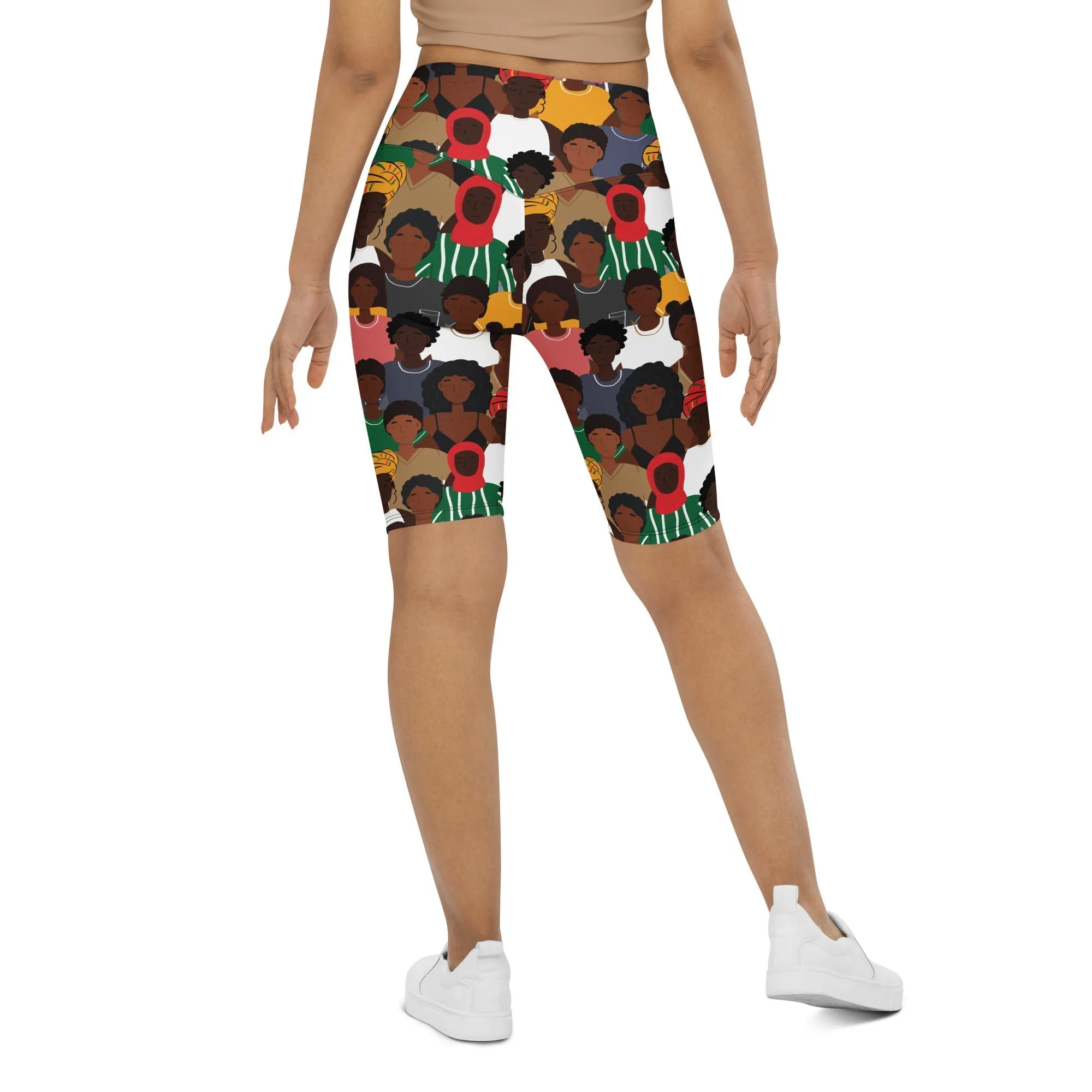 Black History Celebration Biker Shorts