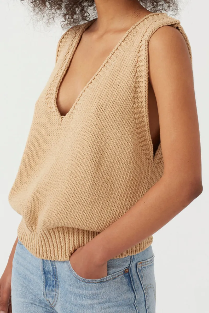 Casual Solid Basic V Neck Tops Sweater