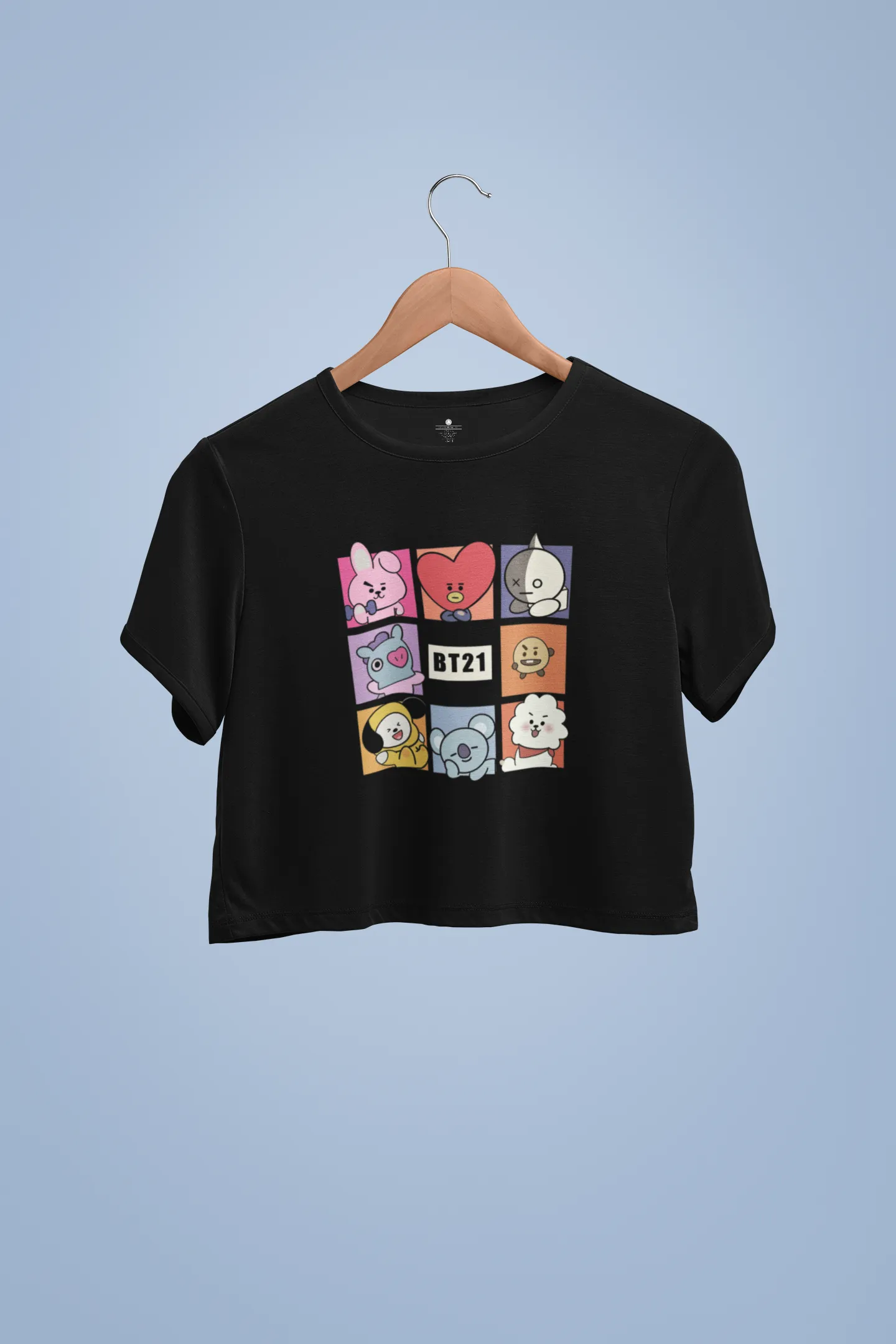 CHIBI BT21 SQUAD : BTS - HALF-SLEEVE CROP TOPS