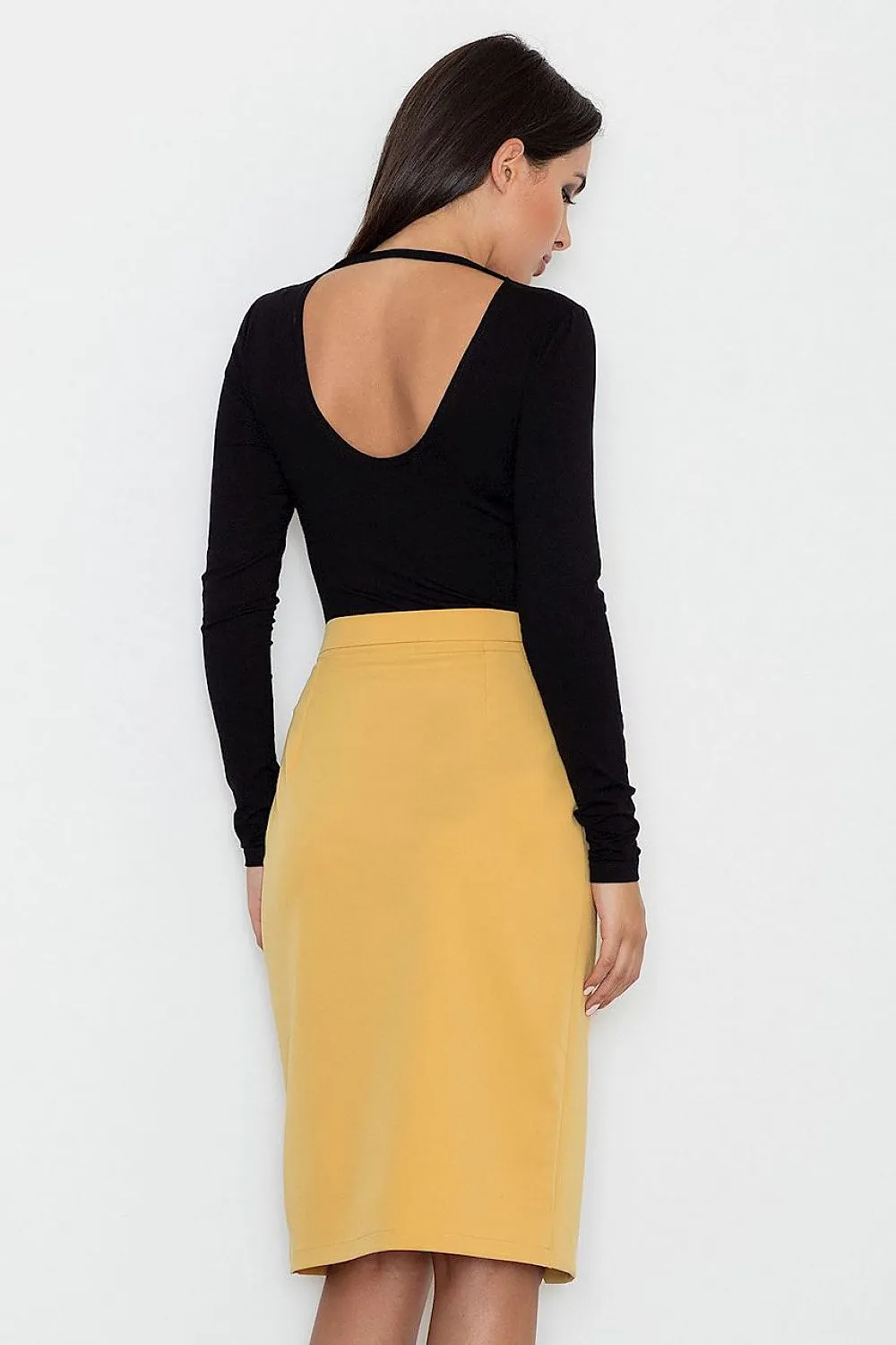 Chic Front Flap Cotton A-Line Skirt