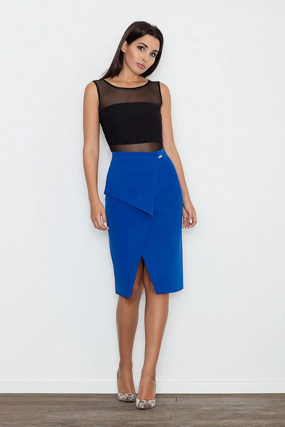 Chic Front Flap Cotton A-Line Skirt