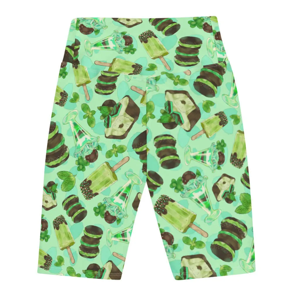 Choco Mint Biker Shorts