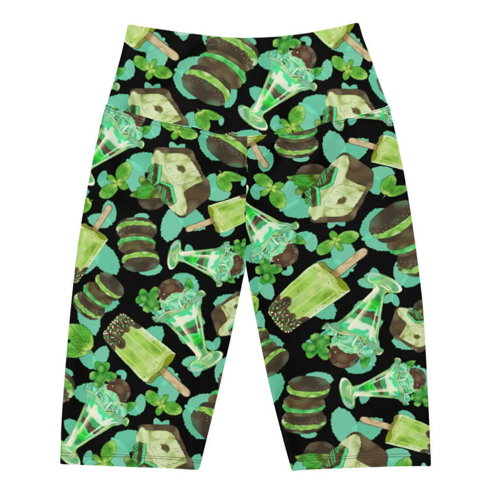 Choco Mint Biker Shorts