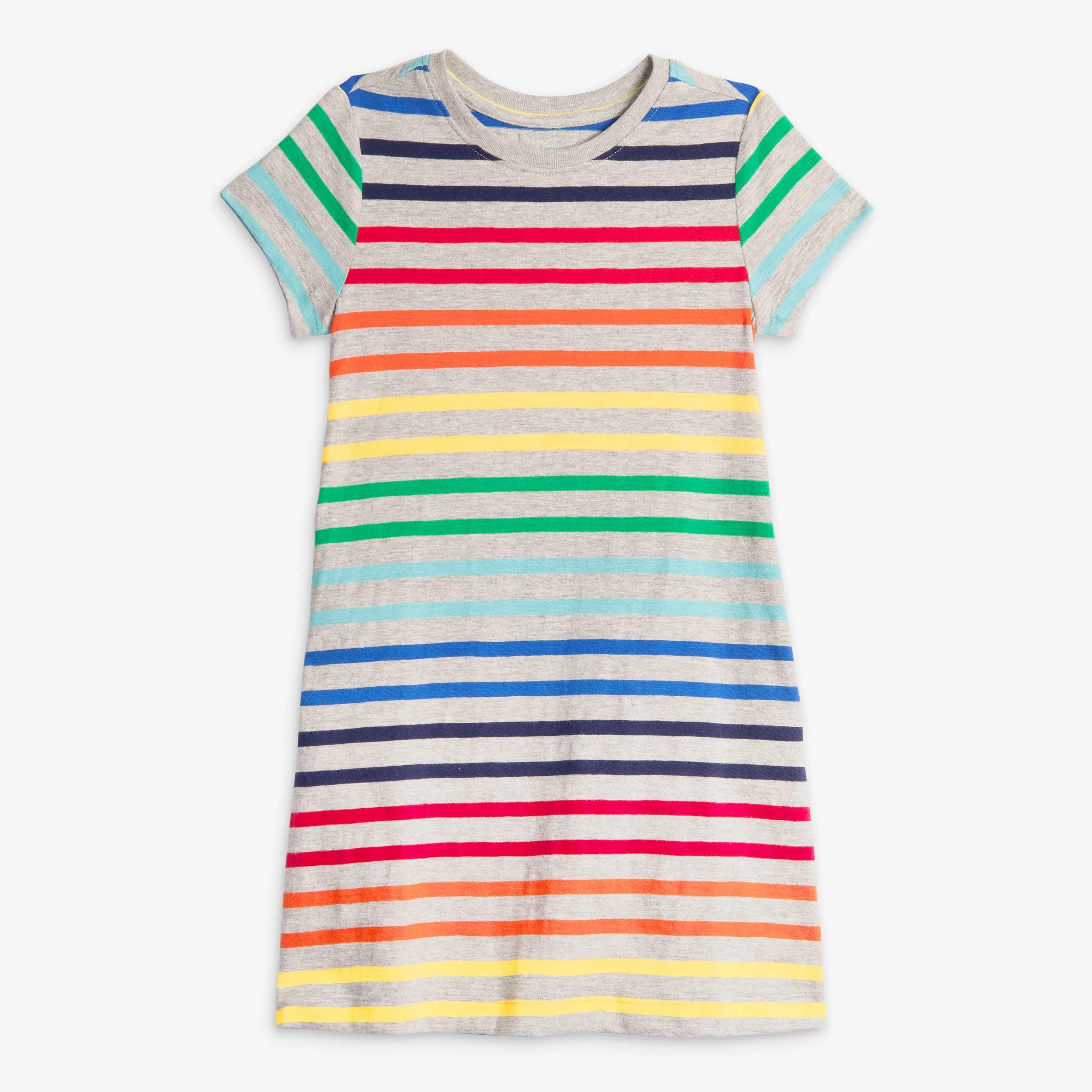 Clearance kids t-shirt dress in rainbow stripe