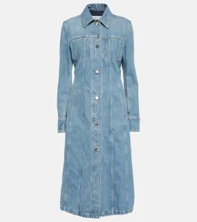 Cotton denim shirt dress FERRAGAMO, blue