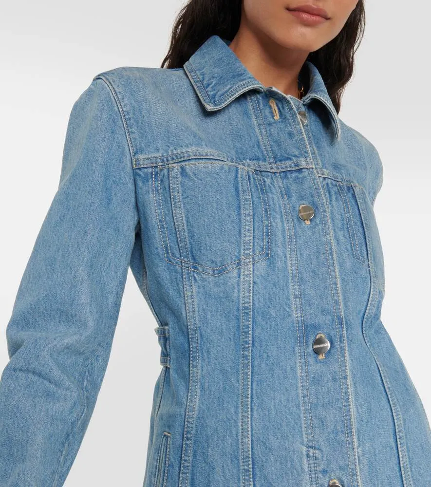 Cotton denim shirt dress FERRAGAMO, blue