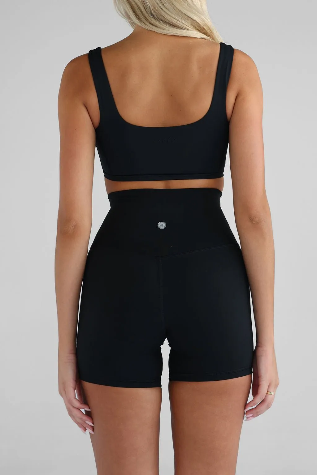 Extra High Waist Bike Shorts - Black