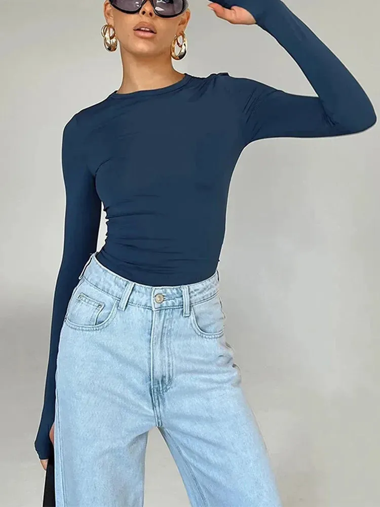 Fashion Crew Neck Solid Daily Camis Crop Top