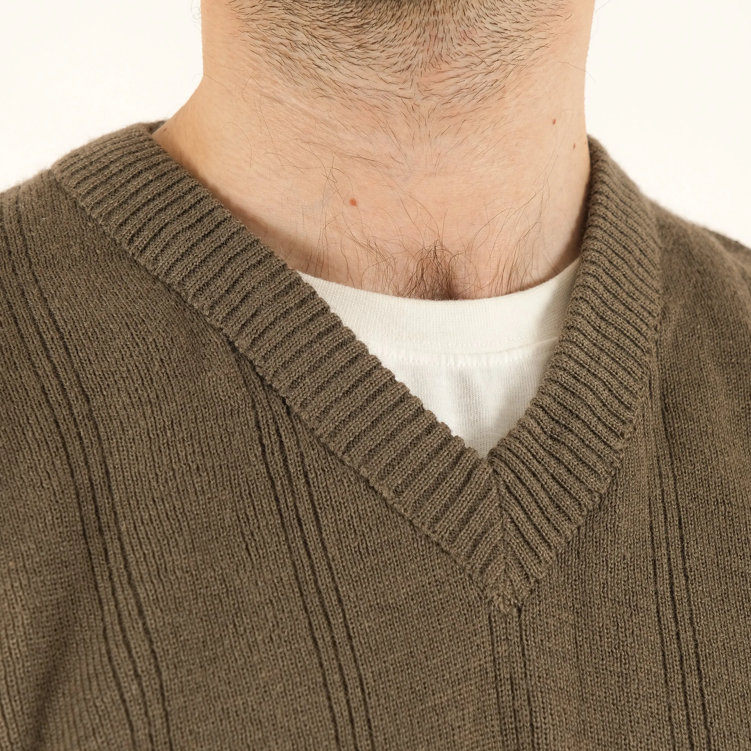 FRENCH GREY V-NECK SWEATER