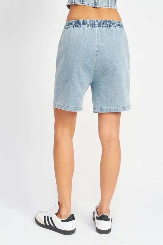 HIGH WAISTED DENIM SHORTS