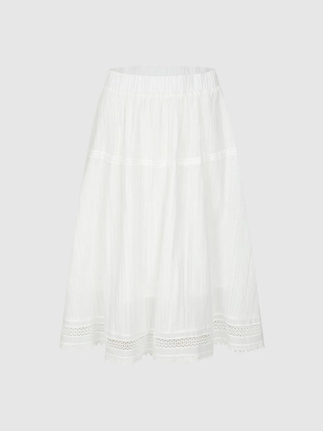 Lace Décor Loose A-Line Skirts