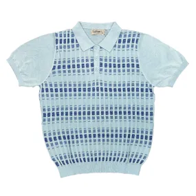 Lavane Short Sleeve Fancy Polo Shirt -Sky