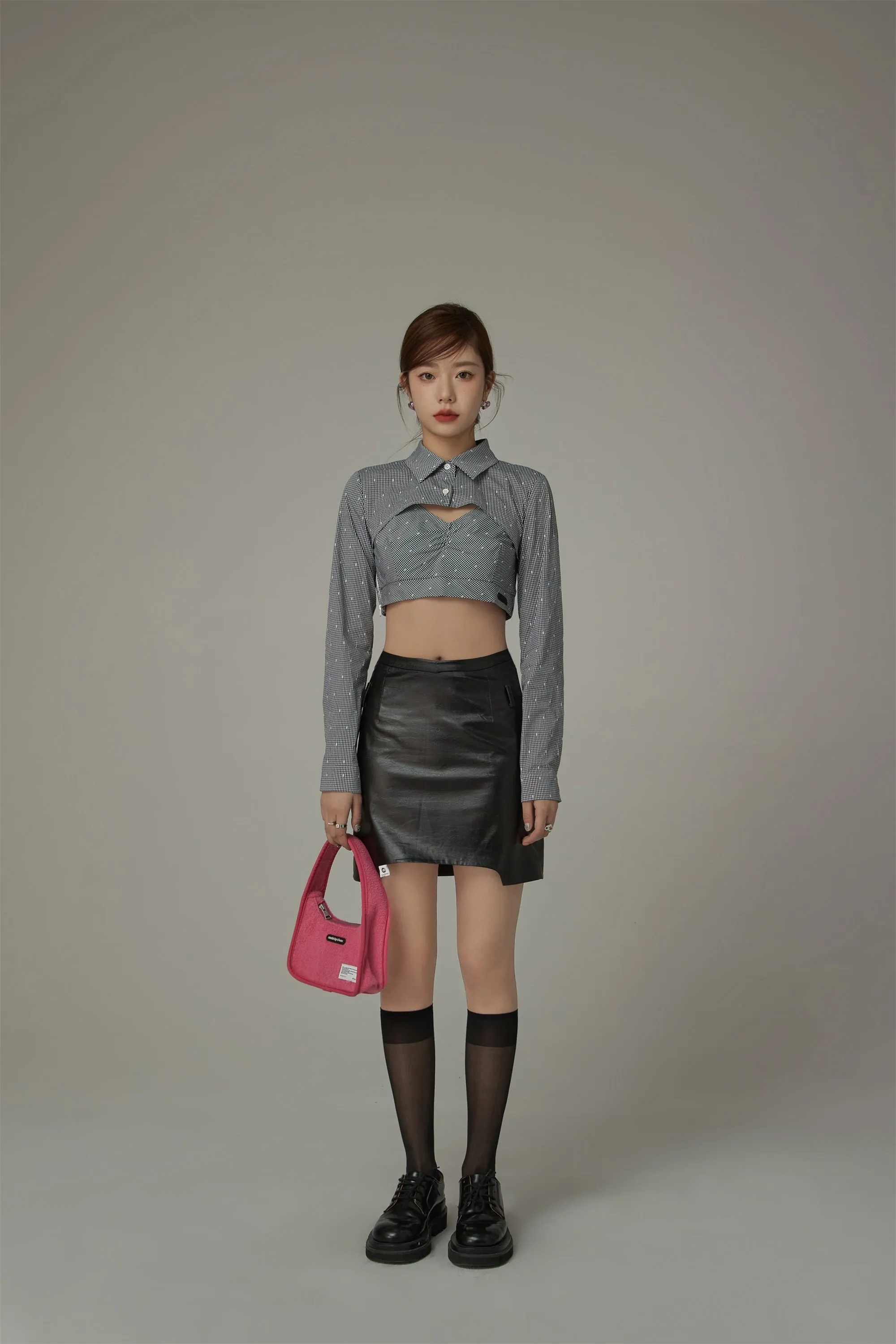 Leather A-Line Skirt