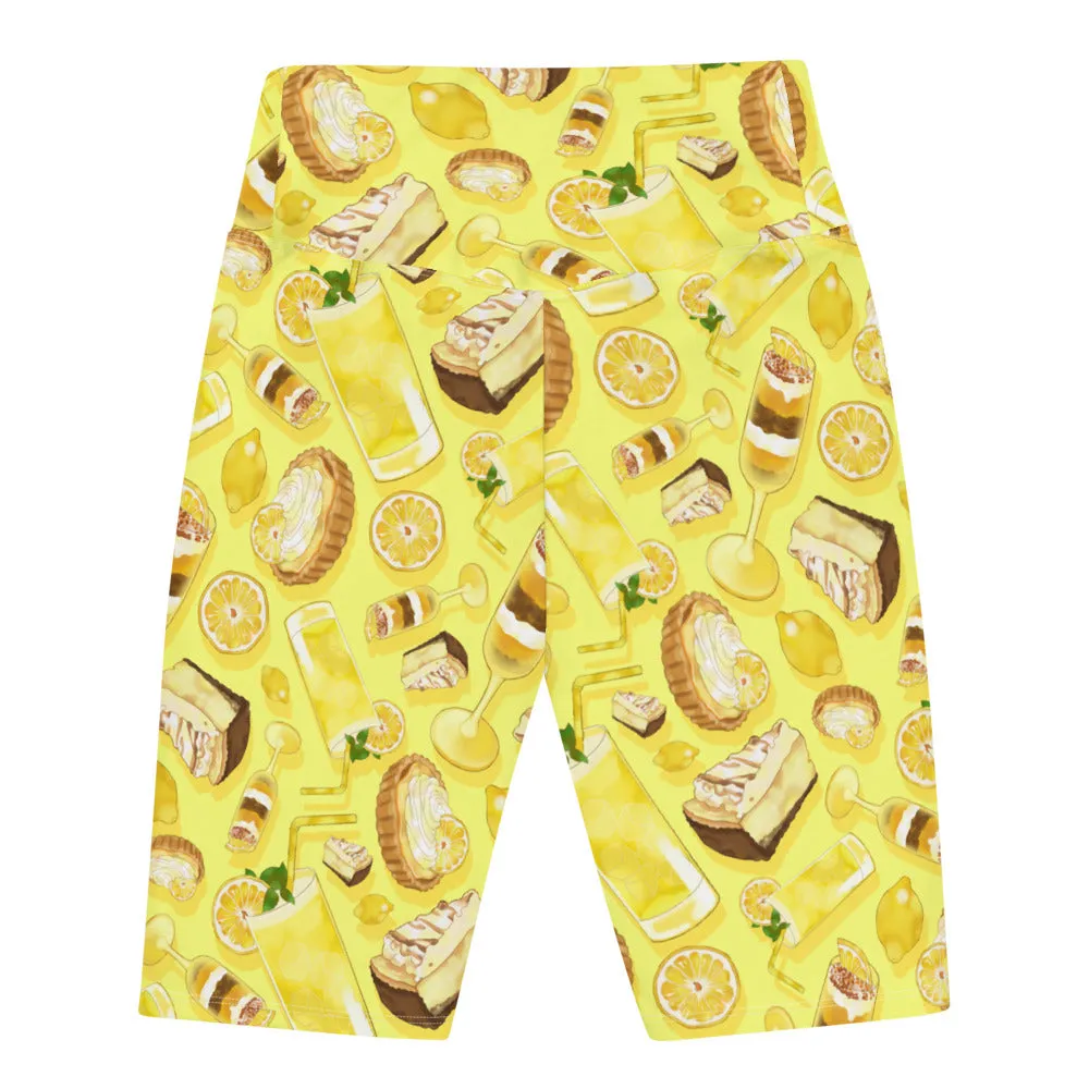 Lemon Biker Shorts