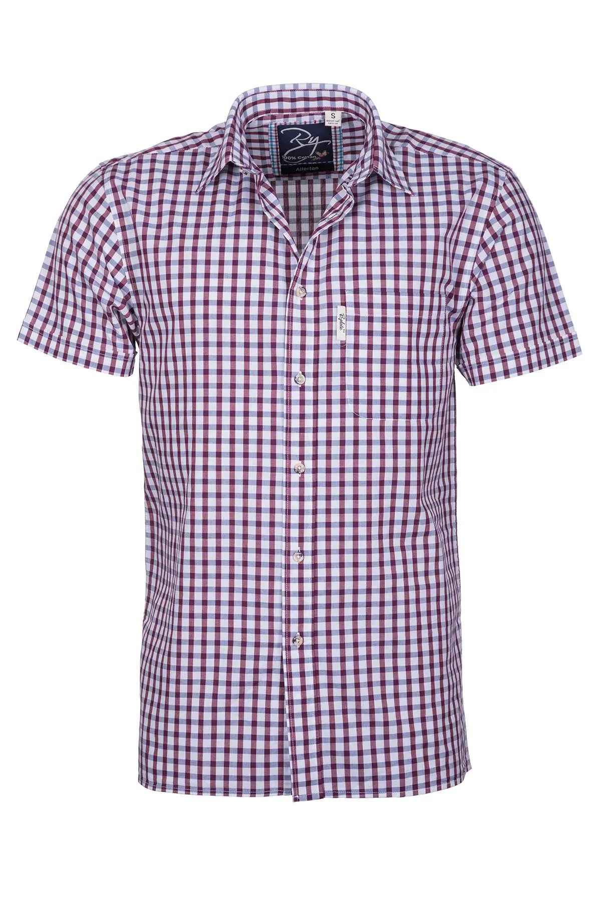 Men's Short Sleeved 100% Cotton Shirts