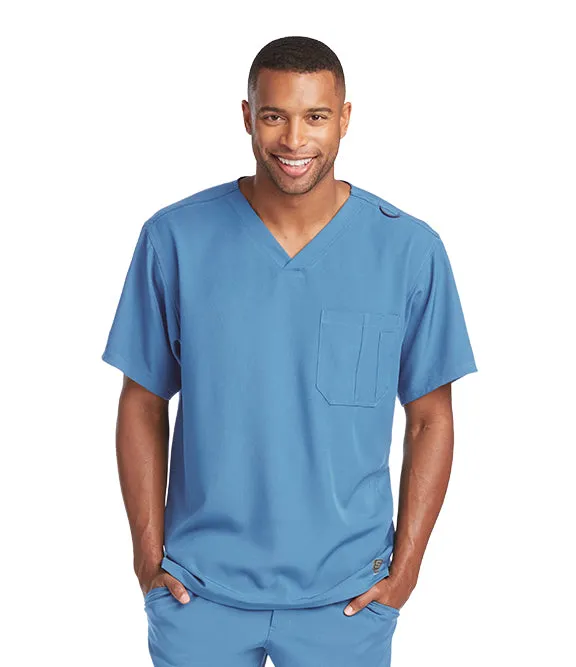 Mens V-Neck Scrub Top by Skechers