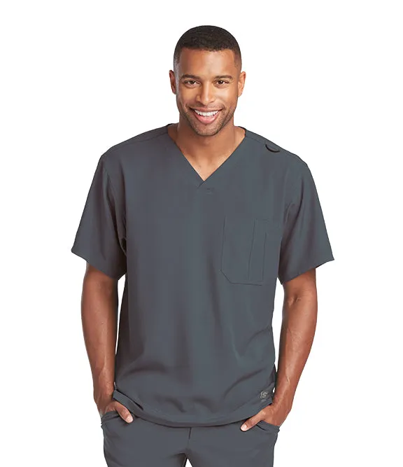 Mens V-Neck Scrub Top by Skechers