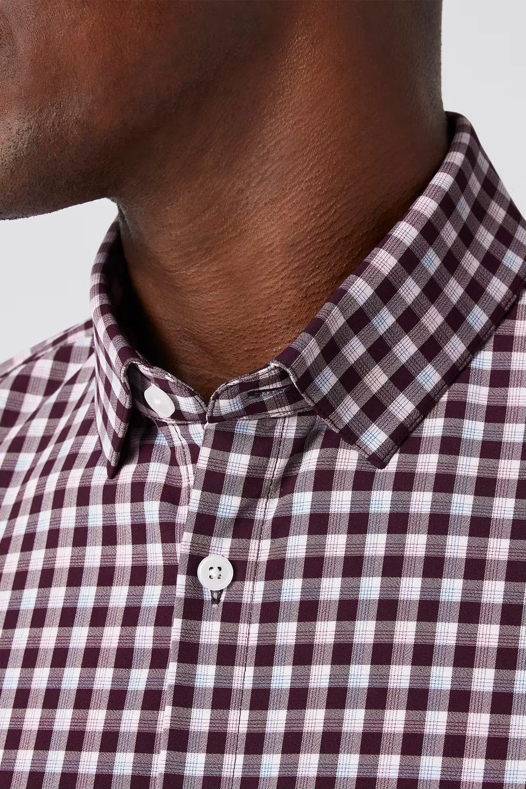 .Mizzen & Main Leeward Dress Shirt, Wine Plaid