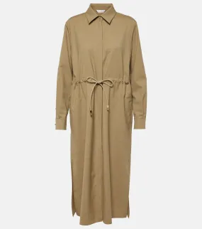 Monia shirt dress in Max Mara natural wool, brown