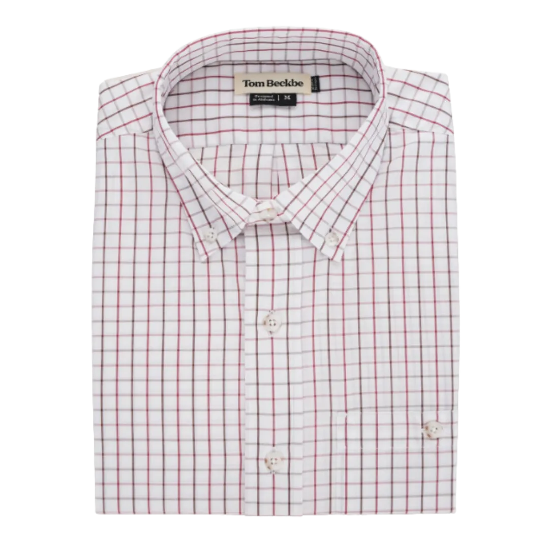 Monroe Poplin Shirt - Merlot Branco Vinho