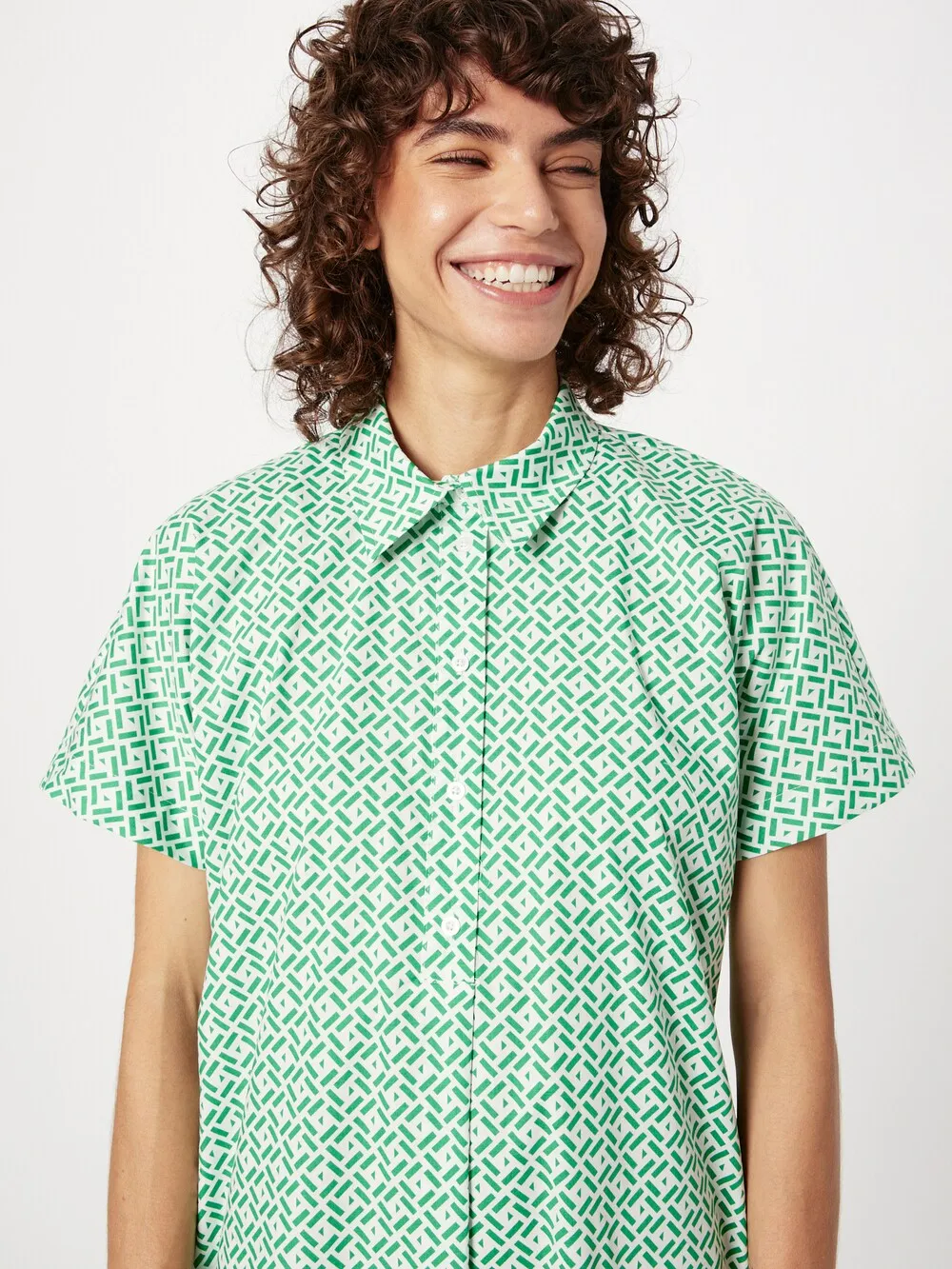 MORE & MORE shirt-dress, green