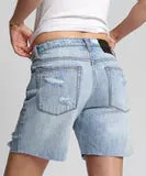 One Teaspoon Ocean Jackson Mid Waist Wide Leg Short