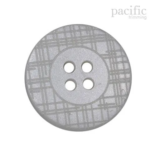 Patterned 4 Hole Polyester Decorative Button