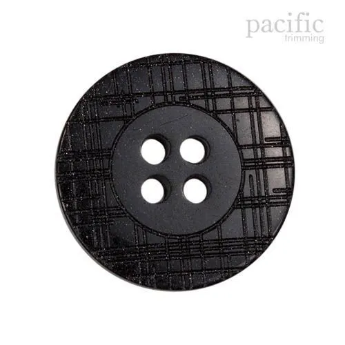 Patterned 4 Hole Polyester Decorative Button