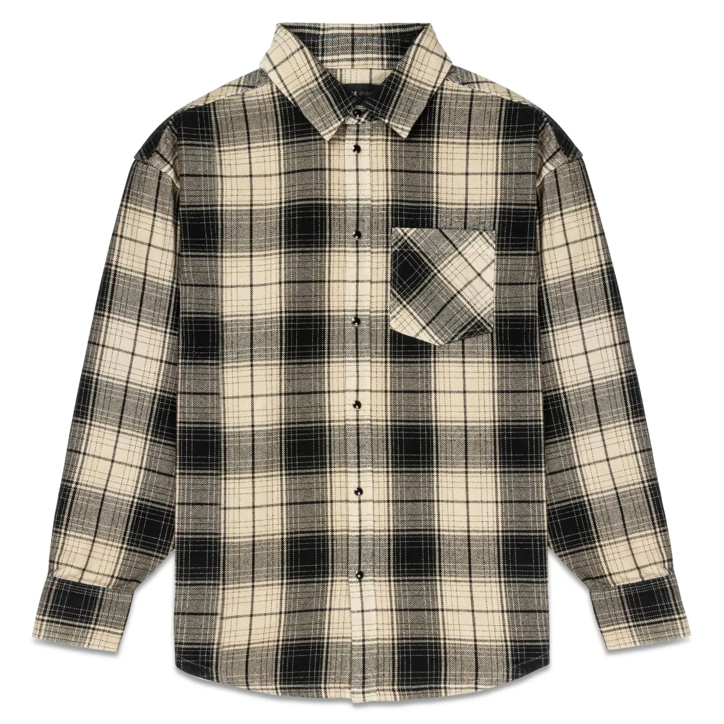 Purple Brand Wordmark Plaid Western Shirt