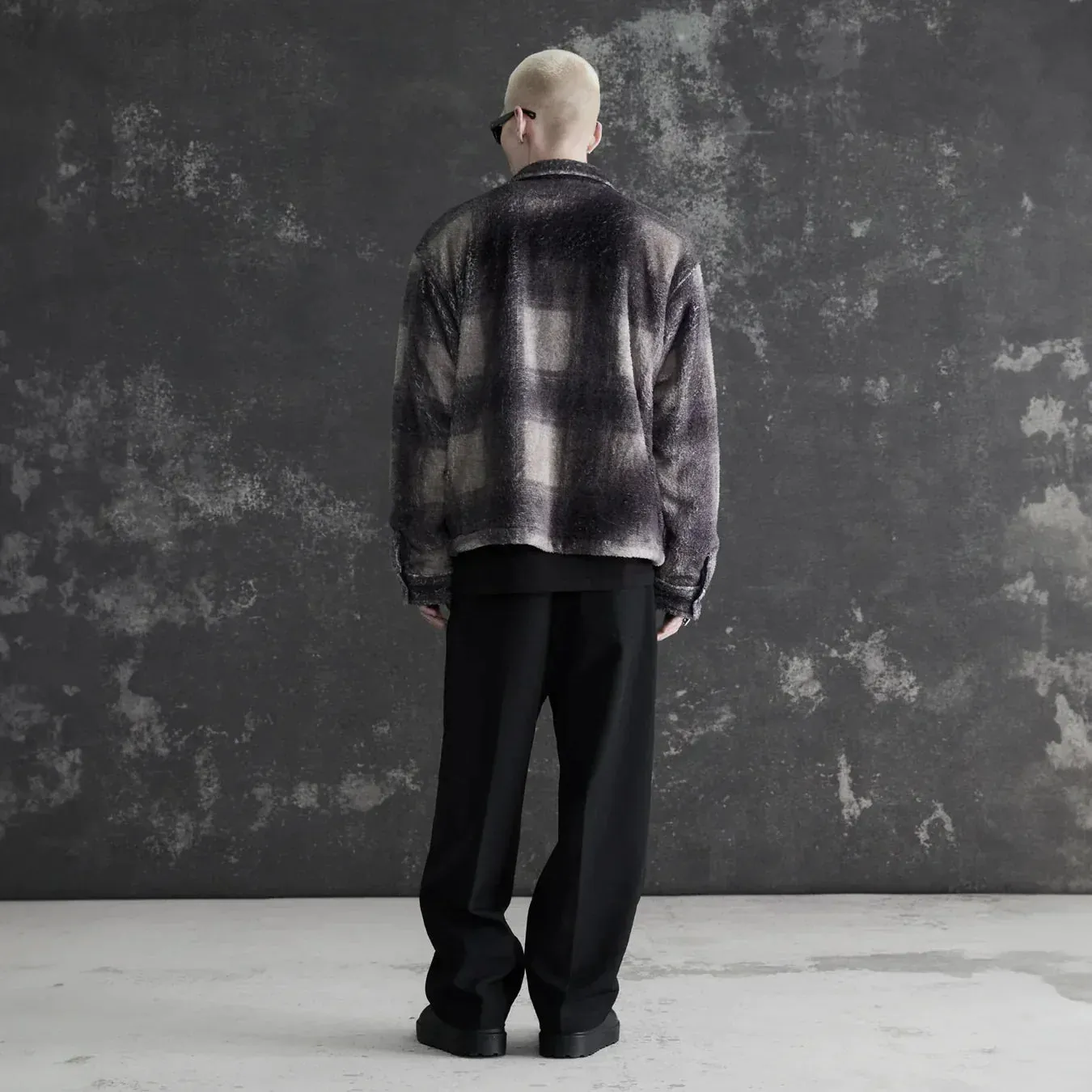 Stampd Camo Plaid Cropped Sherpa Buttondown