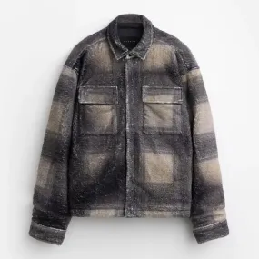 Stampd Camo Plaid Cropped Sherpa Buttondown