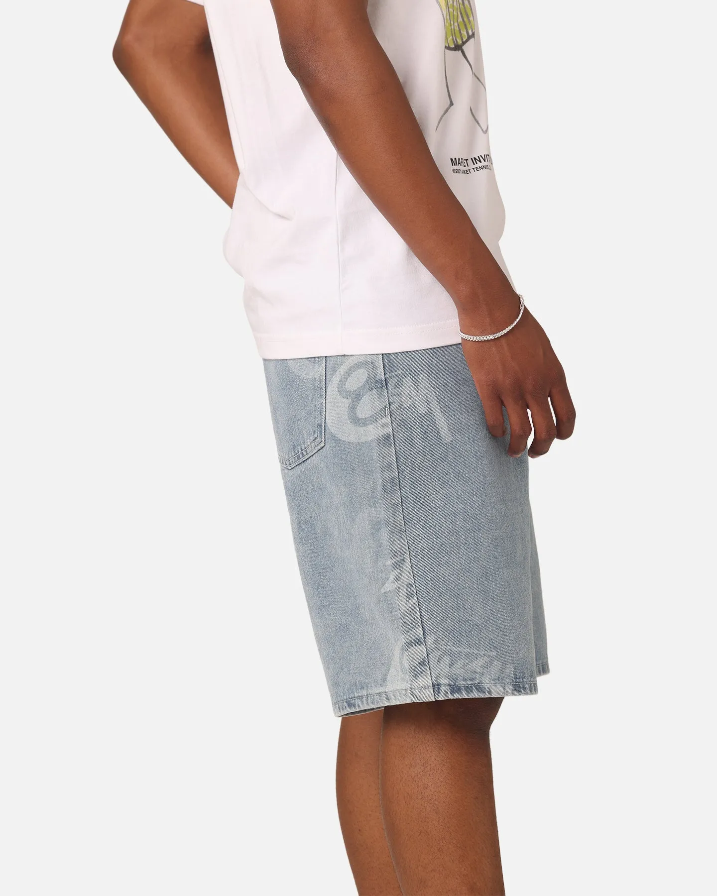 Stüssy Stock 8 Ball Shorts Light Denim