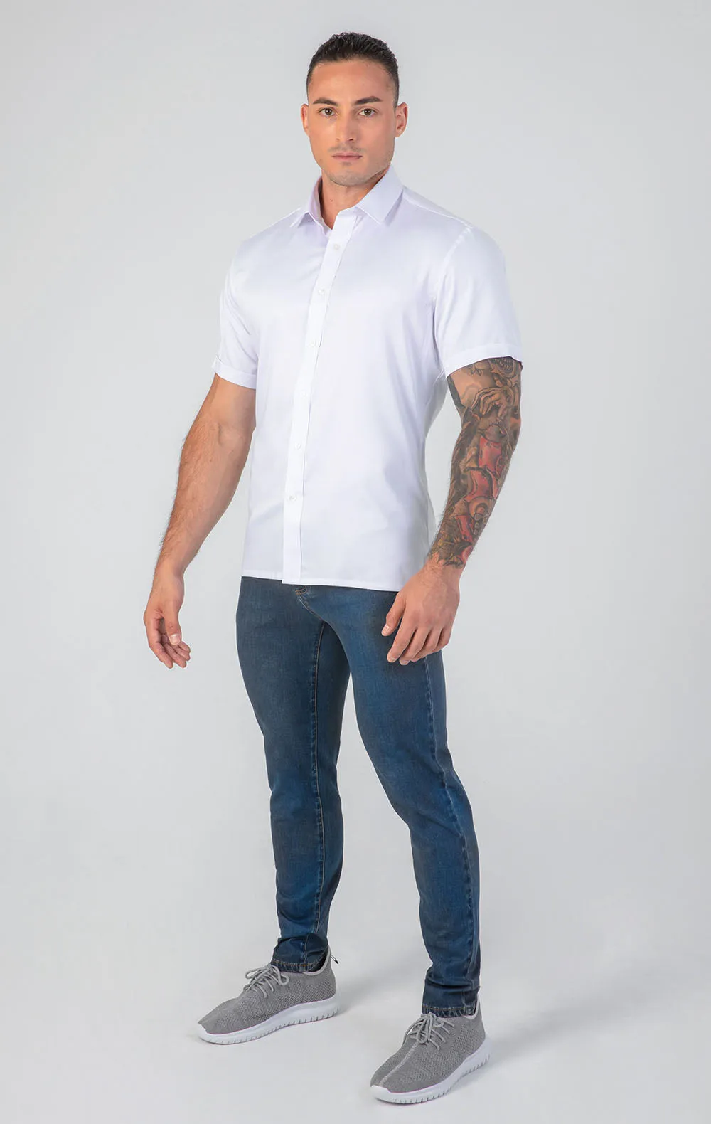 VFIT5 Short Sleeve Bamboo Shirts : White