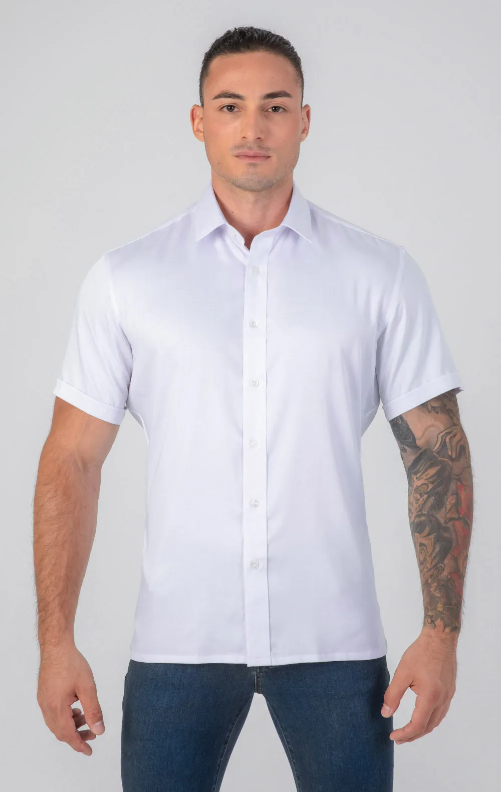 VFIT5 Short Sleeve Bamboo Shirts : White