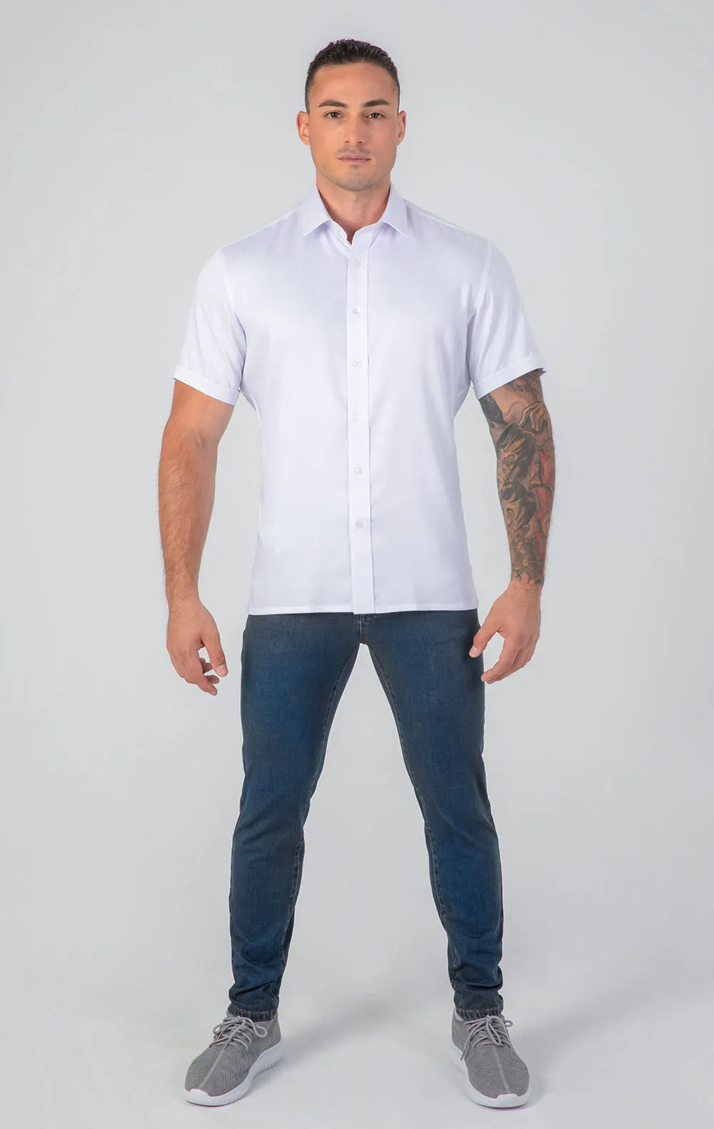 VFIT5 Short Sleeve Bamboo Shirts : White