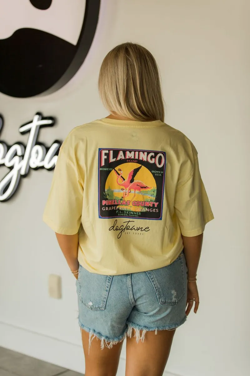 Vintage SS Cotton Tee - Flamingo